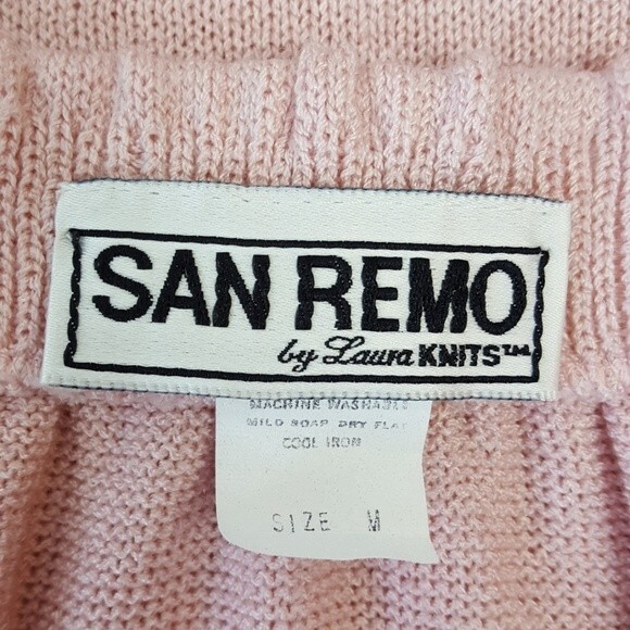 Vintage 80's San Remo Pink Knit Pencil Skirt - Picture 8 of 9